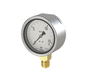 Manometer, Robustausführung, G 1/2 unten, -1 / 0,0 bar, Ø 100