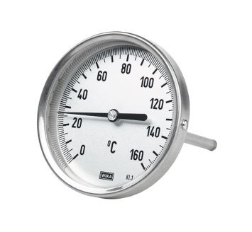 Bimetallthermometer, G 1/2 hinten, L=63, Ø 100, -30 °C bis 50 °C