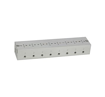 Reihengrundplatte 8-fach, M5 für Mini-Magnetventile 15 mm