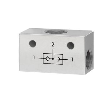 ODER-Ventil, 3 x G 1/8 Aluminium