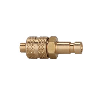 Nippel für Kupplungen NW 2,7, Messing blank, für Schlauch 4x3