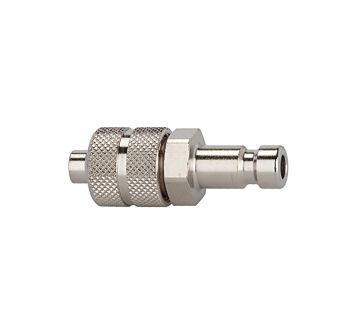 Nippel für Kupplungen NW 2,7, Messing vern., für Schlauch 4x3