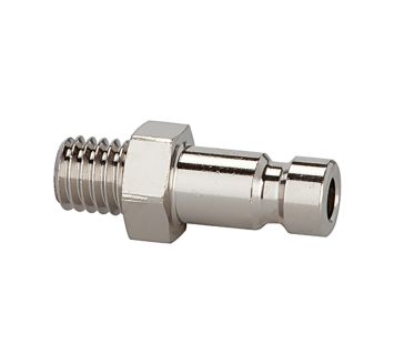 Nippel für Kupplungen NW 2,7, Edelstahl 1.4404, M5 AG, SW 7