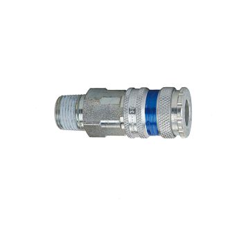 Schnellverschlusskupplung NW 7,6, Stahl/Messing verz., R 1/4 AG