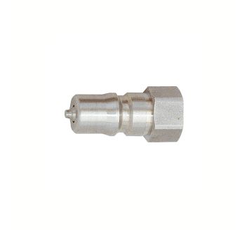 Verschlussnippel beidseitig absperr., ES 1.4305, G 1/8 IG, NW 4,3