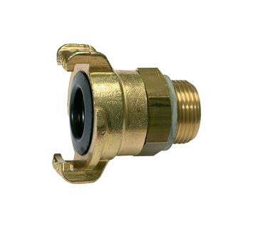 GEKA-Gewindestück, 360° drehbar, Messing blank, G 1/2 AG