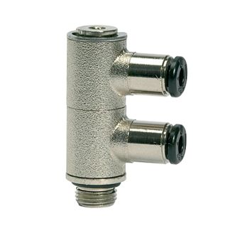 L-Mehrfachverteiler 2-fach »click-clock«, drehbar, M5 außen Ø 4mm
