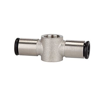 T-Ringstück, für Hohlschraube M5, Schlauch-Ø 4 mm, MS vern.