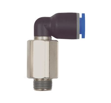 L-Steckverschraubung »Blaue Serie« lang, drehbar, R 1/8 a., Ø 4mm