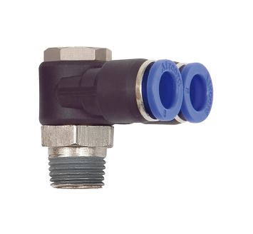 Y-Winkelsteckverschraubung »Blaue Serie«, drehbar, R 3/8 a. Ø10mm