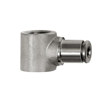 L-Ringstück, G 1/8, für Schlauch-Außen-Ø 4 mm, Edelstahl 1.4404