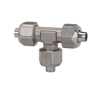 T-Verbinder, für Schlauch 6/4 mm, SW1 12, SW2 10, ES 1.4404