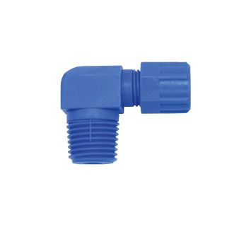 Winkel-Verschraubung, starr, R 1/8 a., für Schlauch 6/4 mm, POM