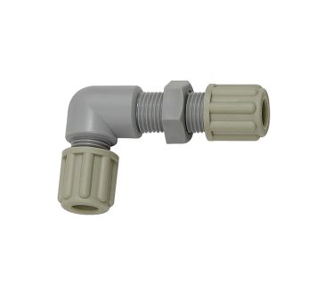 Winkel-Schottverbindung, M18x1,5, für Schlauch 9/12 mm, SW 24, PA