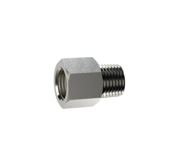 Verlängerungsstück, kurz, R 1/8 a., G 1/8 i., SW 14, MS vern.