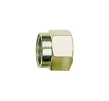 Überwurfmutter, M8x1,0, Rohr-Außen-Ø 4 mm, Messing vernickelt
