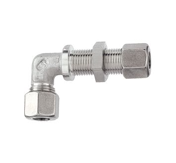 Winkel-Schottverschraubung, Rohr-Außen-Ø 10 mm, Edelstahl 1.4571