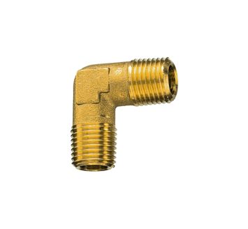 Winkelstück, außen/außen, R 1/8, SW 10, Messing blank