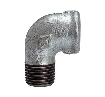 Winkel 92, 90°, IG/AG, Rp/R 1/4, schwarzer Temperguss feuerverz.