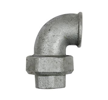 Verschraubung Bogen 96 IG/IG, Rp 1/2, schwarzer Temperguss