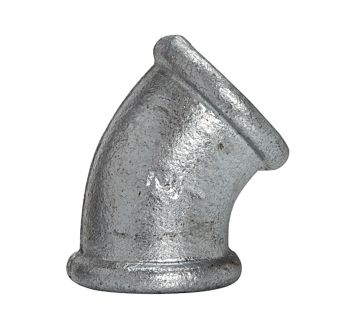 Winkel 120, 45°, IG/IG, Rp 3/8, schwarzer Temperguss feuerverz.
