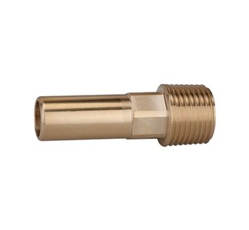 Einschraubstutzen, MS, R 1/2, f. Rohr Außen-ø 15 mm