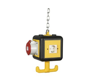 Versorgungseinheit, 4 SchuKo-Steckdosen 16 A 2p + 230 V, IP 20