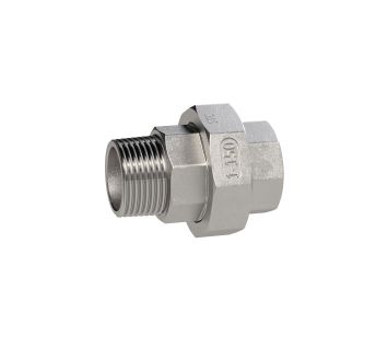 lös. Doppelgew.nippel, flachdicht., Rp/R1/4, I/A, SW30, ES 1.4408
