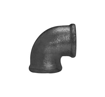 Winkel 90, 90°, Rp 1/4 i., Rp 1/4 i., Temperguss schwarz