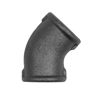 Winkel 120, 45°, Rp 3/8 i., Rp 3/8 i., Temperguss schwarz