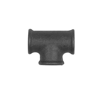 T-Stück 130, 3 x Rp 1/4 i., Temperguss schwarz