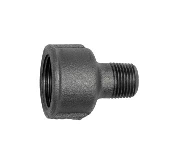 Reduziermuffe 246, Rp 3/4 i., R 1/2 a., Temperguss schw.