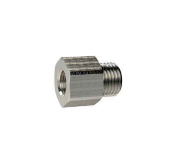 Reduziernippel lang, G 1/8 a., G 1/8 i., SW 14, Messing vern.