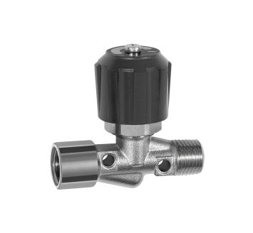 Nadelventil, Messing vernickelt, IG/AG, Rp/R 1/8, DN 4
