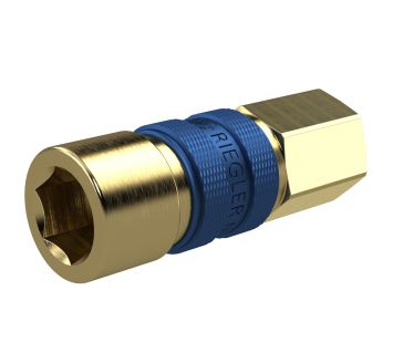 Unverwechselbare Schnellverschlusskupplung NW 5, G 1/8 IG, blau