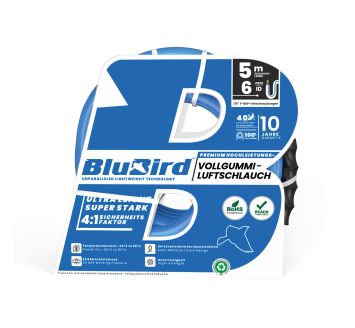 Vollgummi-Werkstattschl. »BluBird«, Ø12x6, max. 20 bar, Set 5 m