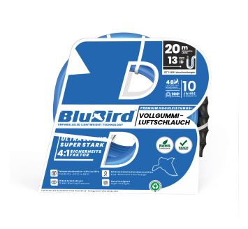 Vollgummi-Werkstattschl. »BluBird«, Ø20x13, 20 bar, Set 20 m