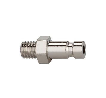 Nippel für Kupplungen NW 2,7, Edelstahl 1.4305, M5 AG, SW 7