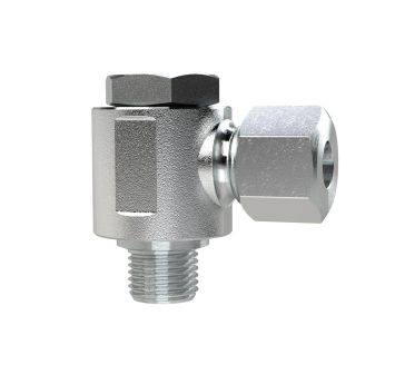 Schwenkbare Winkel-Verschraubung, G 1/8 a., Rohr-Außen-Ø 4