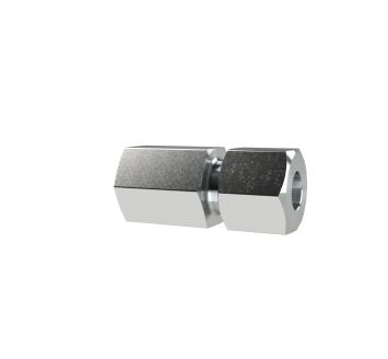 Ger. Aufschraubversch., M10x1,0i., Rohr-AØ 6, Stahl verzinkt