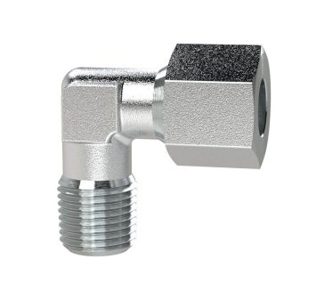 Winkel-Einschraubverschraubung, NPT 1/8 a., Rohr-Ø 4, Stahl verz.