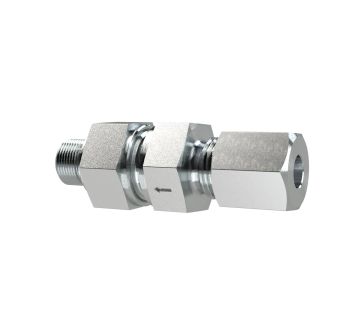 Rückschlagvent., G1/4a., Rohr-AØ 6mm, PN max. 400, Stahl verzinkt