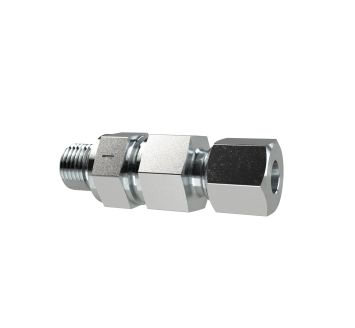 Rückschlagvent., G1/8a., Rohr-AØ 6mm, PN max. 250, Stahl verzinkt