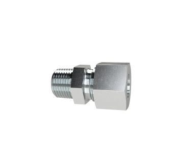 Ger. Einschraubversch., NPT 1/4 a., Rohr-Ø 6, Stahl verz.