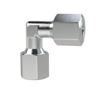 Winkel-Verschraubung, Rohr-Außen-Ø 6 mm, Stahl verzinkt