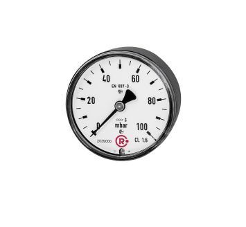 Kapselfedermanometer, G 1/4 hinten zentrisch, 0 - 40 mbar, Ø 63